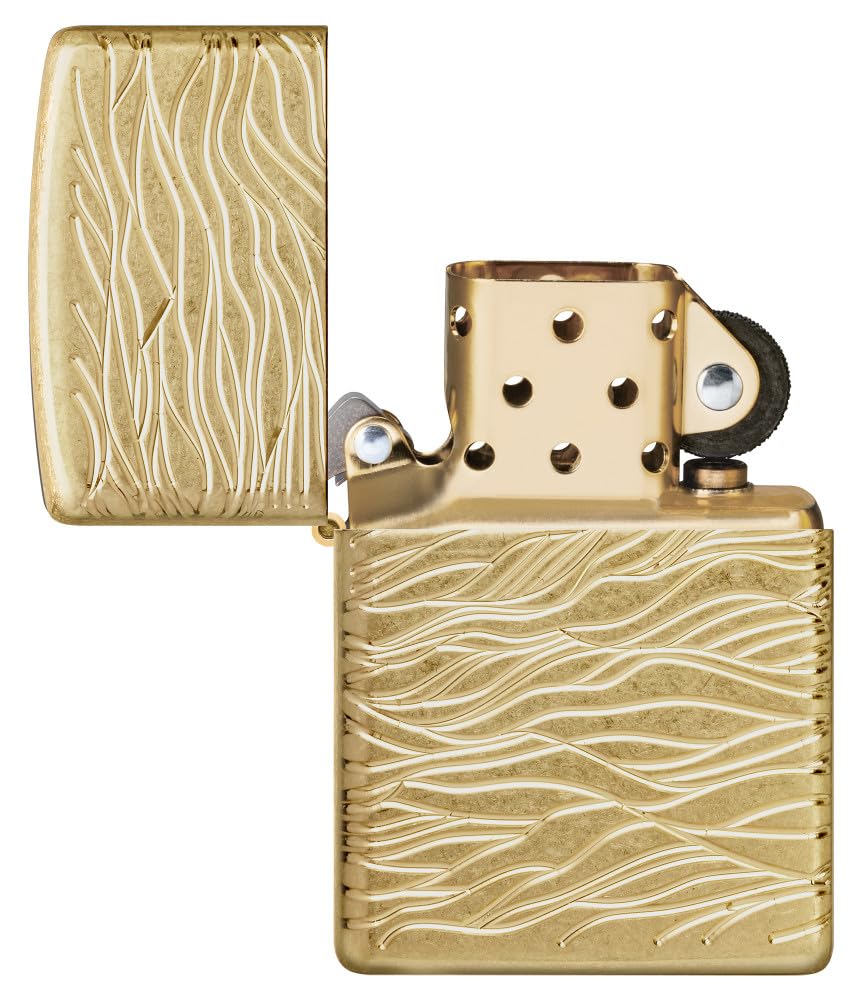 Zippo Gothic Window Design Armor® Black Ice® Pocket Lighter