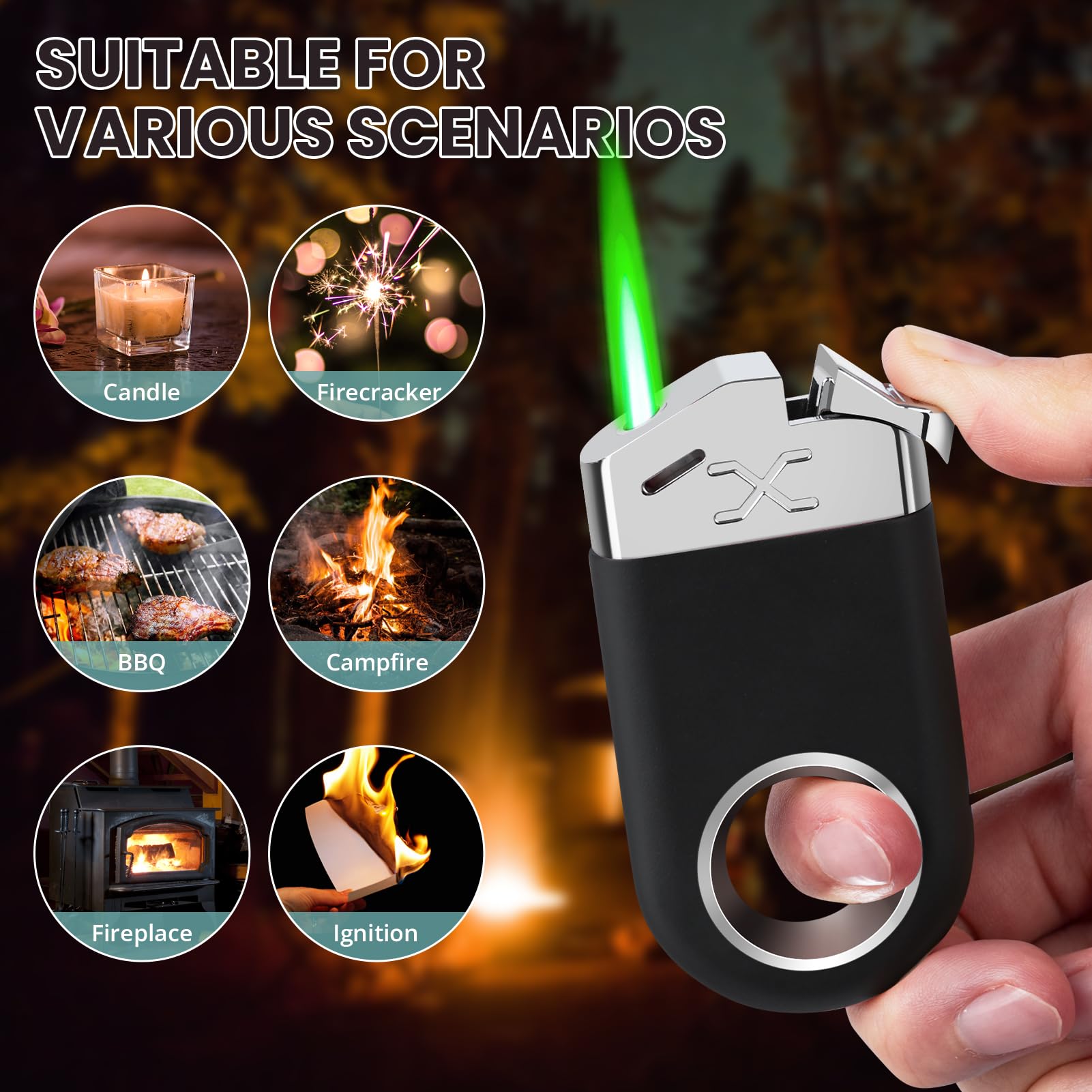 cigarette lighter with keychain slide flint wheel ignition and diamond mesh texturea refined Christmas gift for husbands. Keychain with Lighter, USB Rechargeable