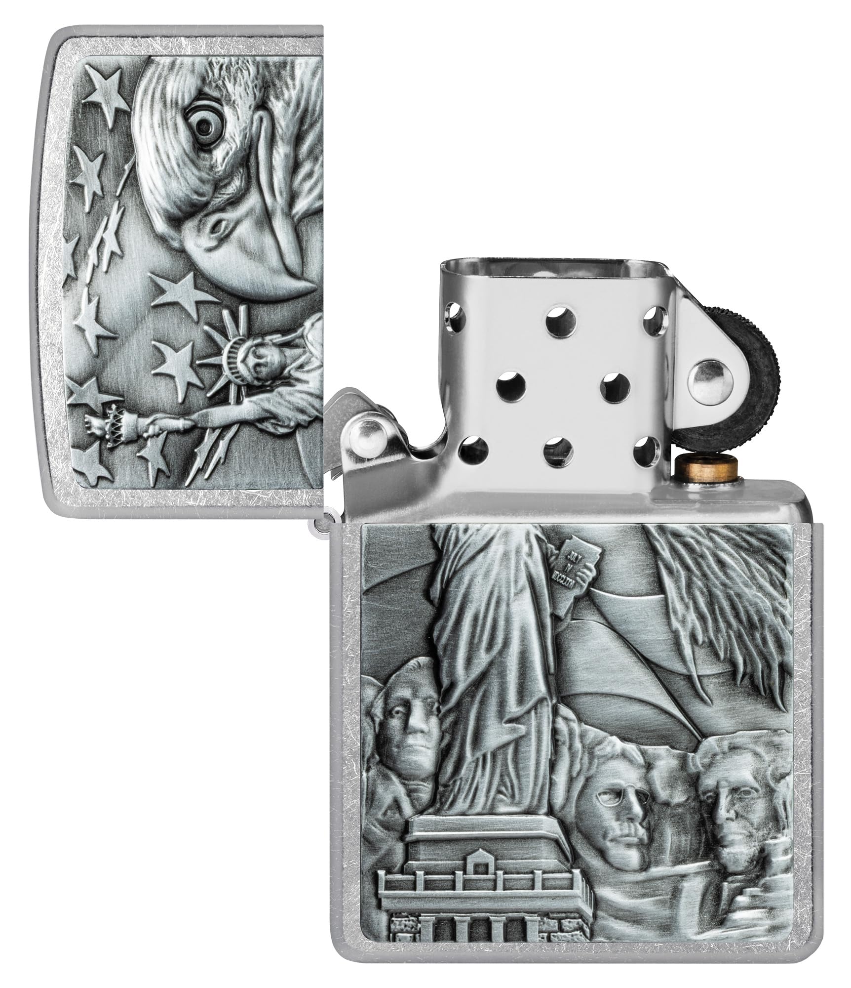 Zippo American Icons Emblem Street Chrome Pocket Lighter